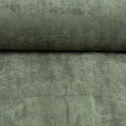 Velours matelassé kaki