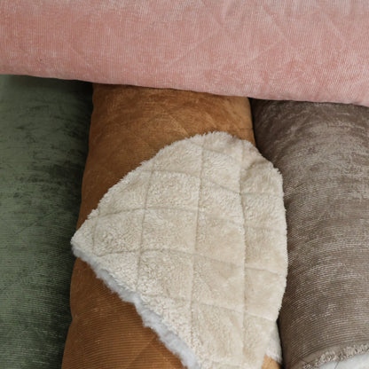 Velours matelassé kaki
