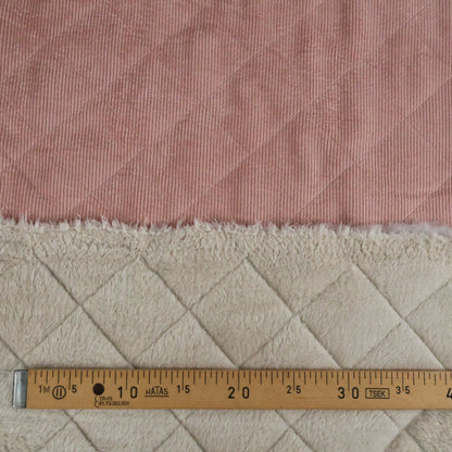 Velours matelassé vieux rose