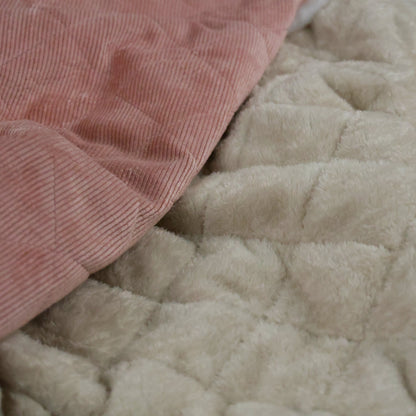 Velours matelassé vieux rose