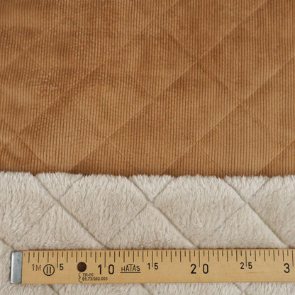 Velours matelassé marron
