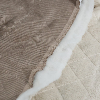 Velours matelassé taupe