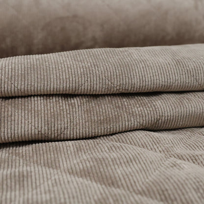 Velours matelassé taupe