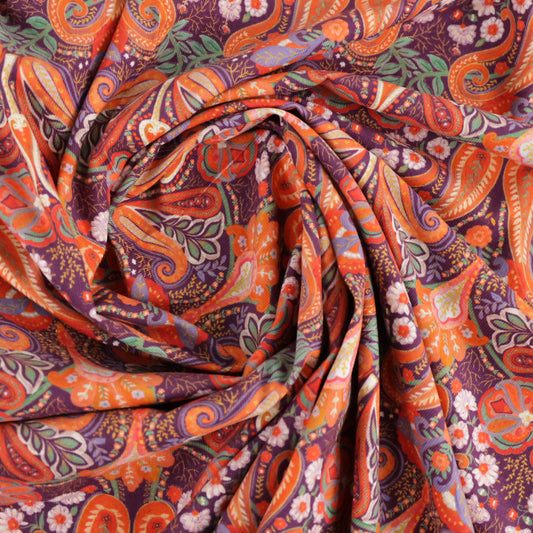 Velours milleraies cachemire et floral