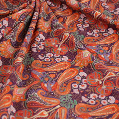 Velours milleraies cachemire et floral