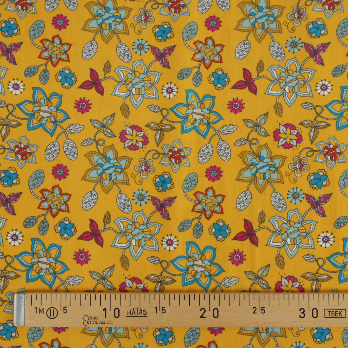 Velours milleraies floral rétro