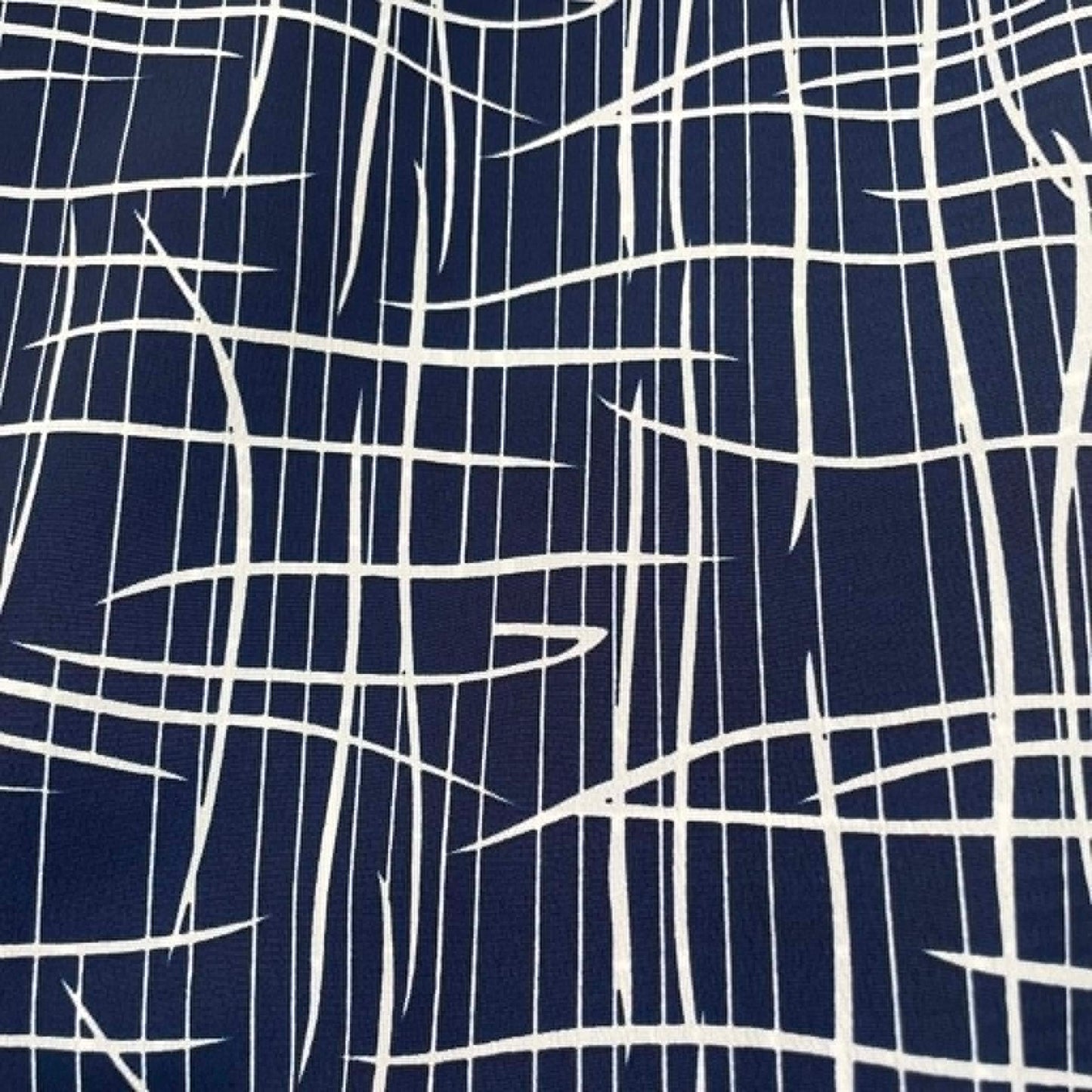 Mousseline bleu graphique