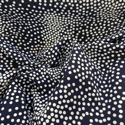Mousseline bleu pois