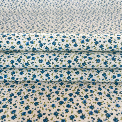 Coton fleuri bleu