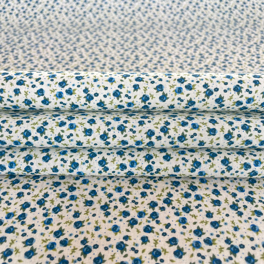 Coton fleuri bleu