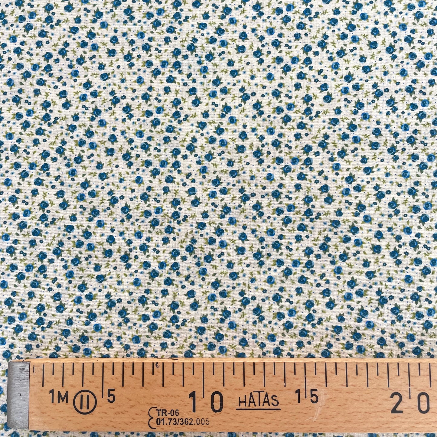 Coton fleuri bleu