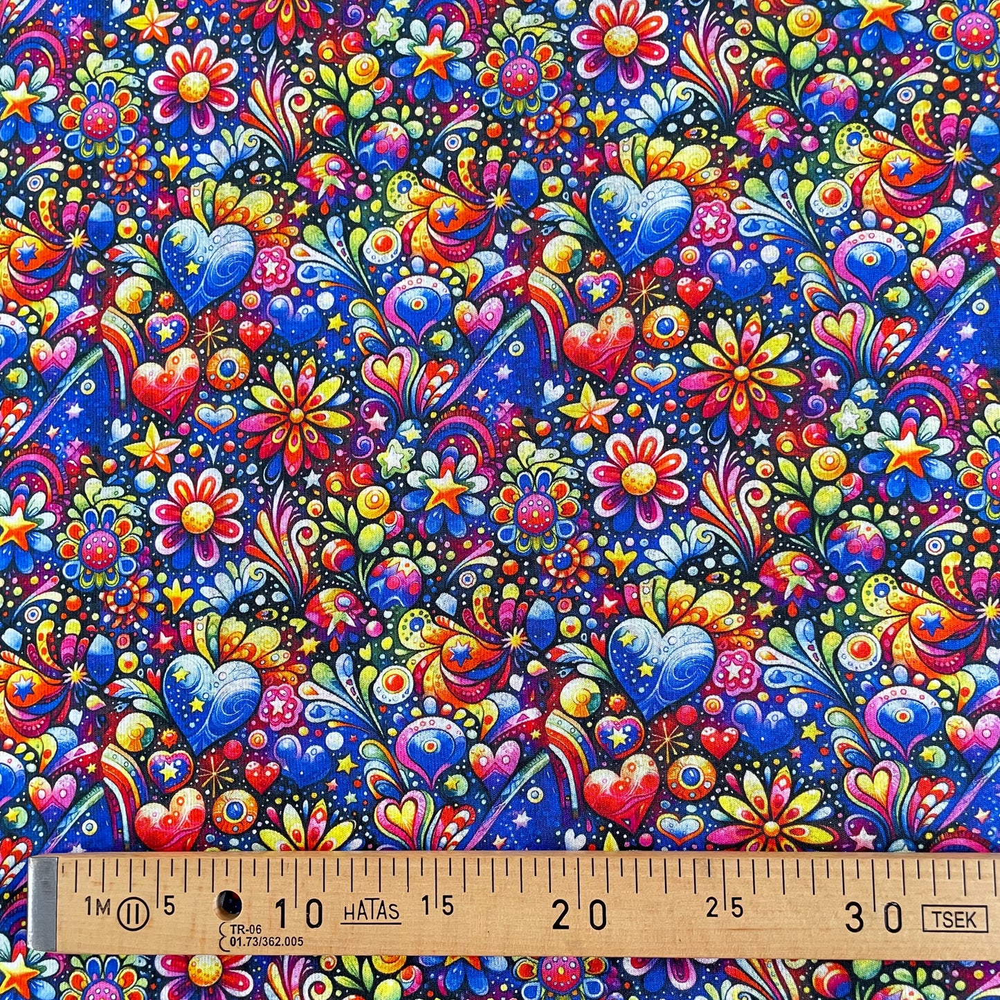 Sweat fleuri fond bleu