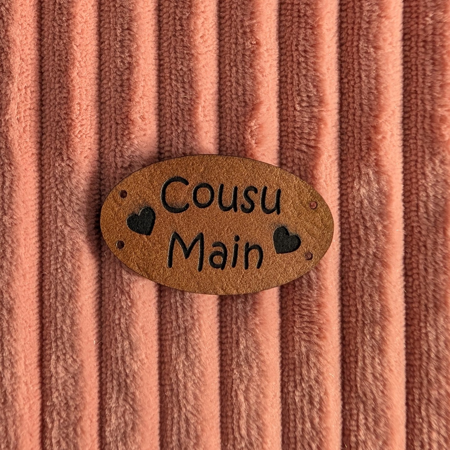 Etiquette "Cousu main"