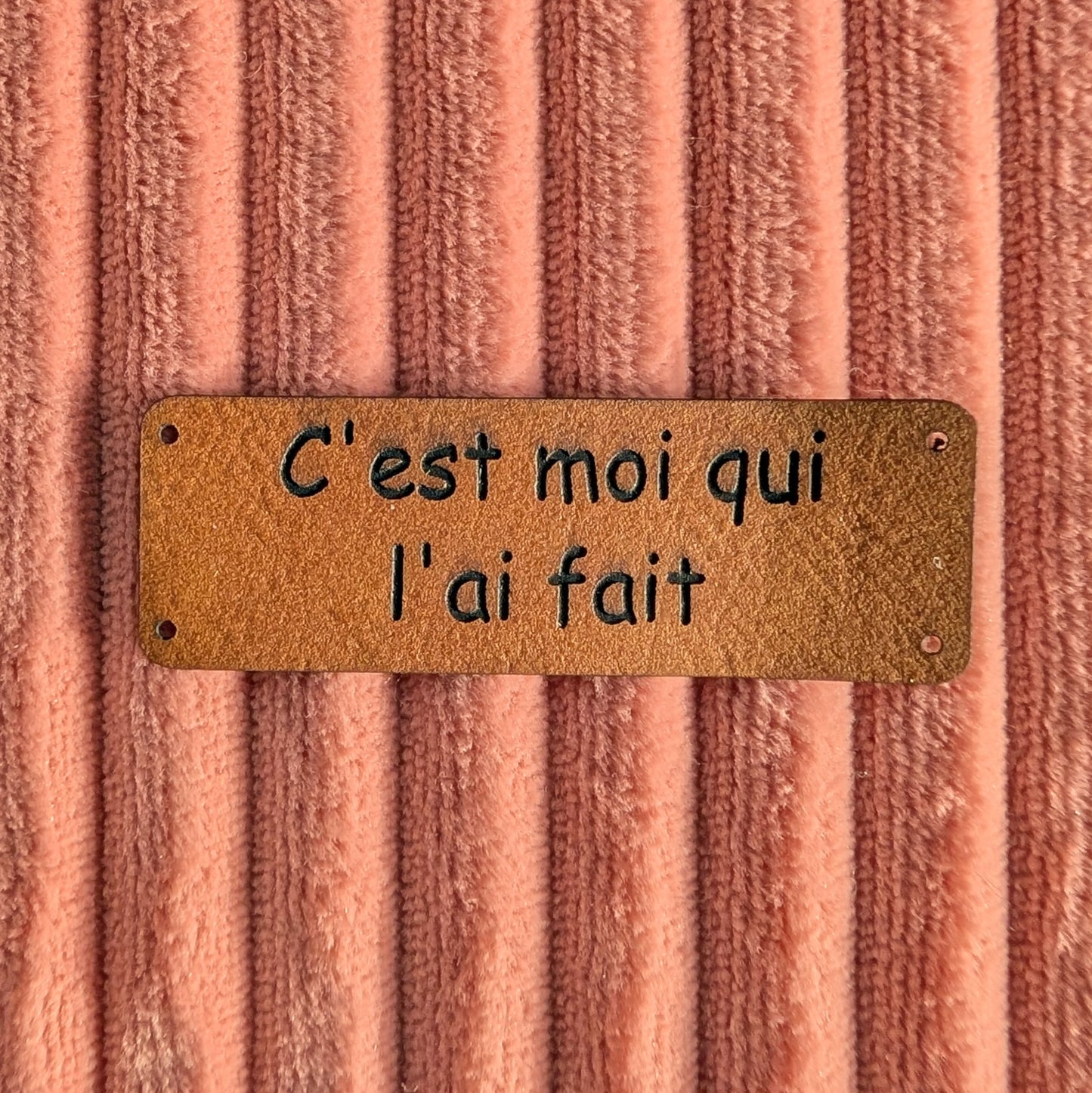 Etiquette "C'est moi qui l'ai fait"