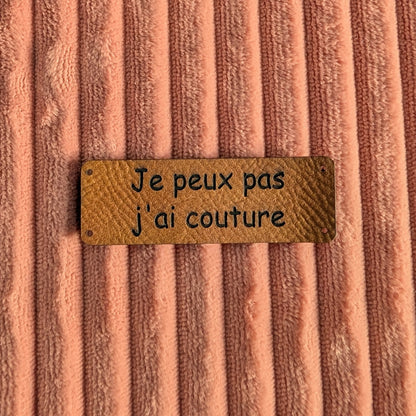 Etiquette "Je peux pas j'ai couture"