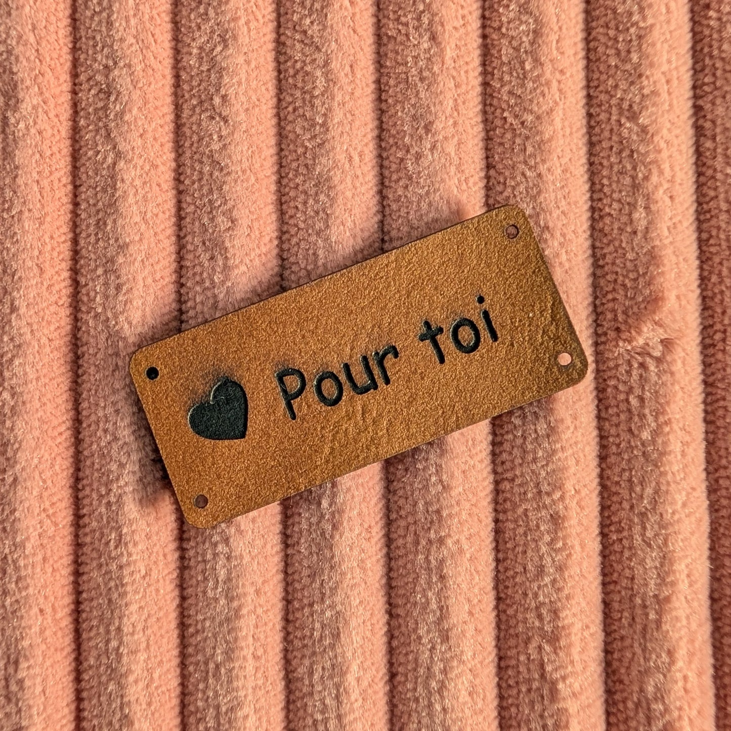 Etiquette " Pour toi "