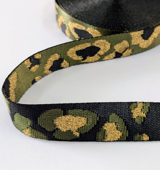 Sangle tachetée vert et noir