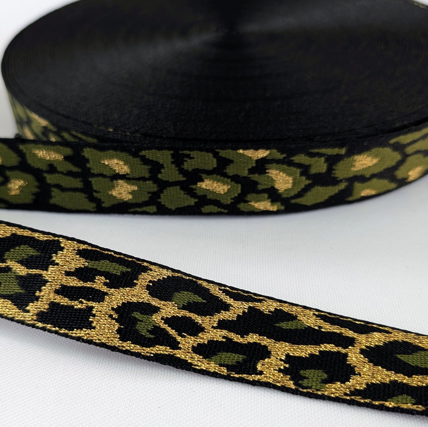 Sangle petites taches vert et noir