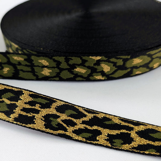 Sangle petites taches vert et noir