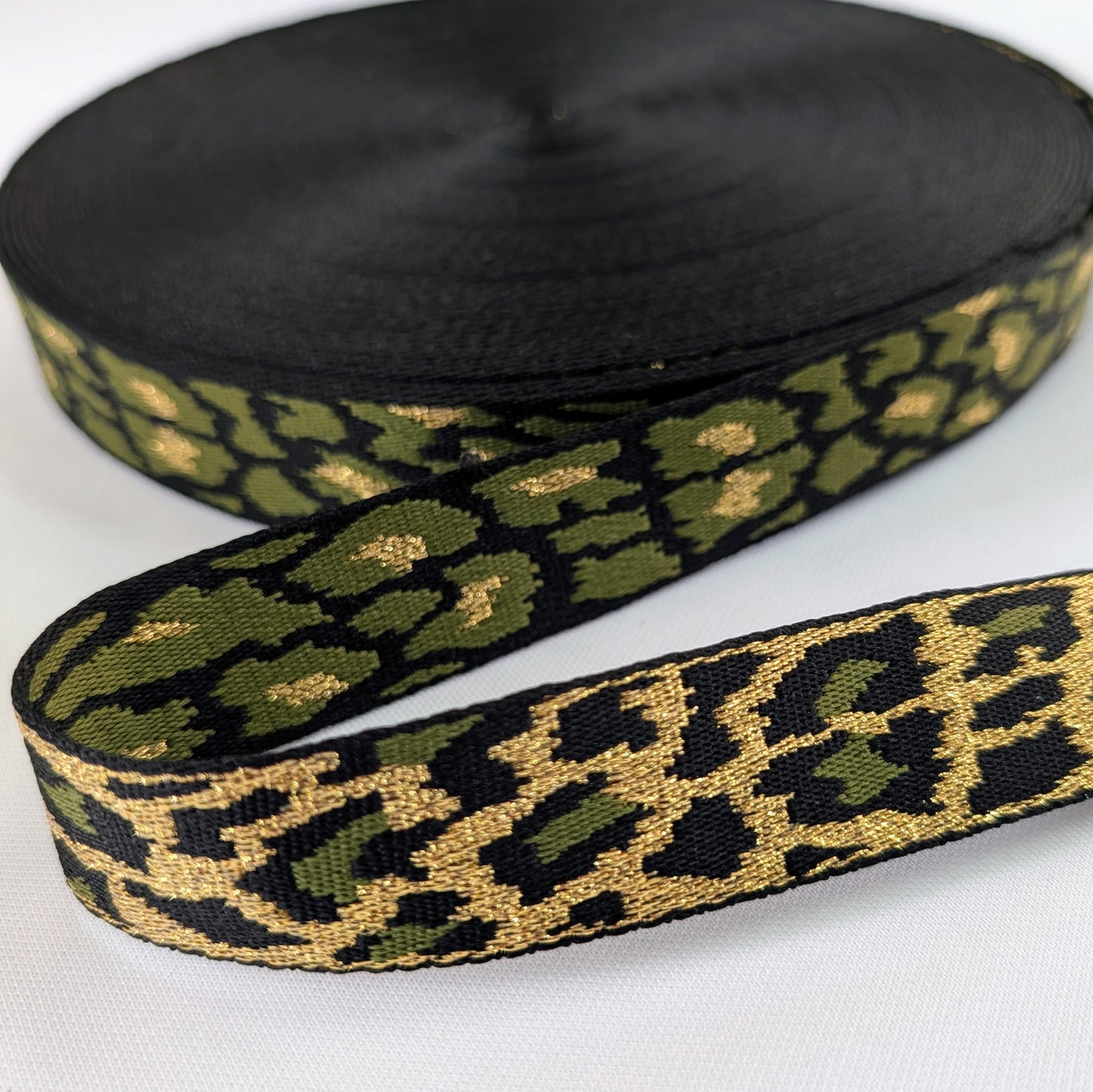 Sangle petites taches vert et noir
