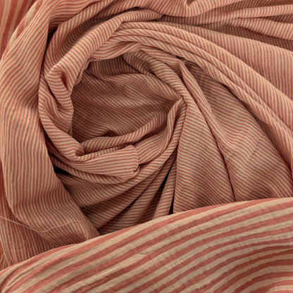 Double gaze réversible BEIGE / PAPRIKA
