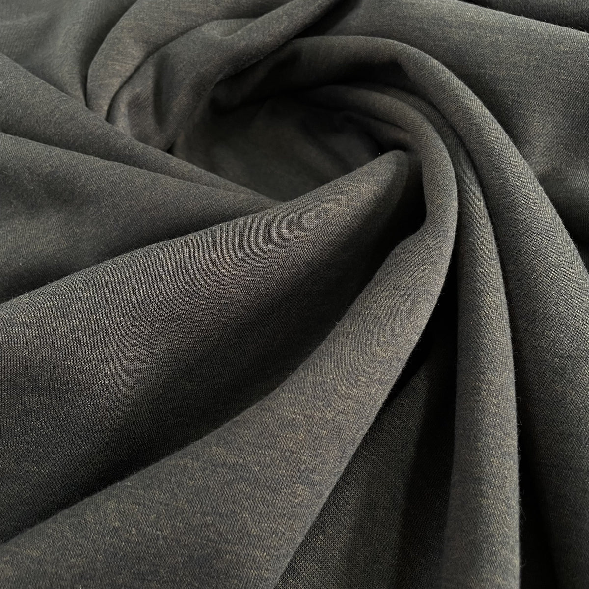 Tissu sweat chiné marron