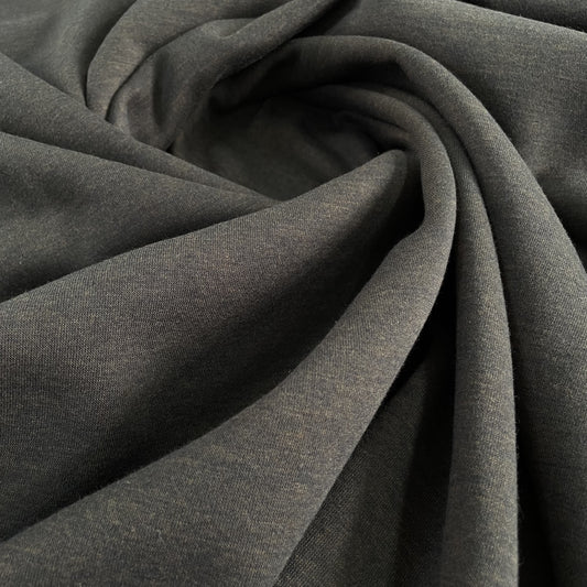 Tissu sweat chiné marron