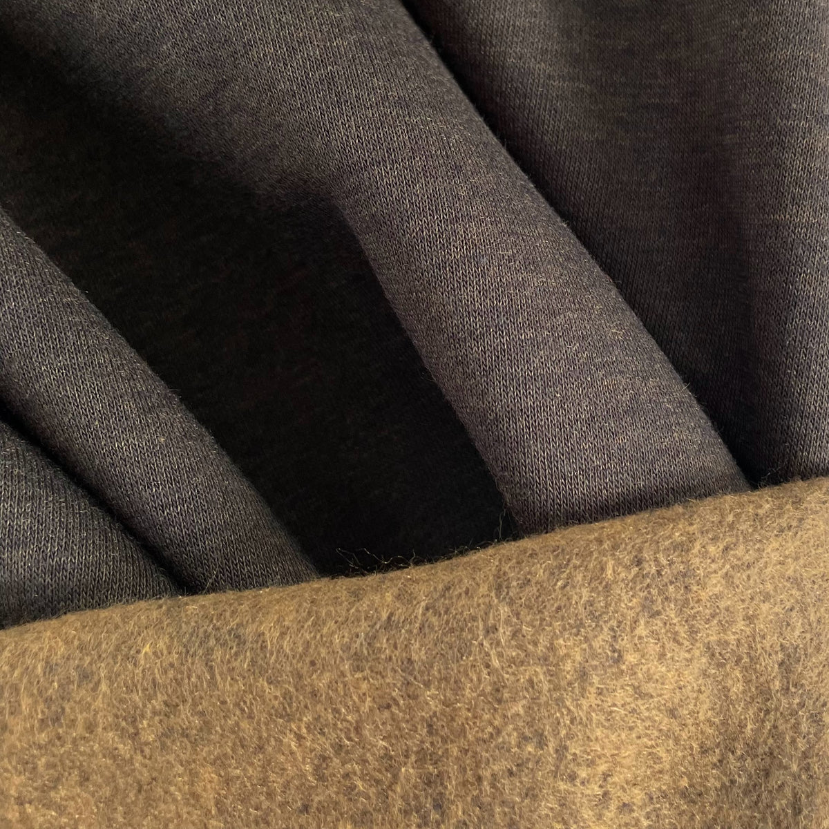 Tissu sweat chiné marron